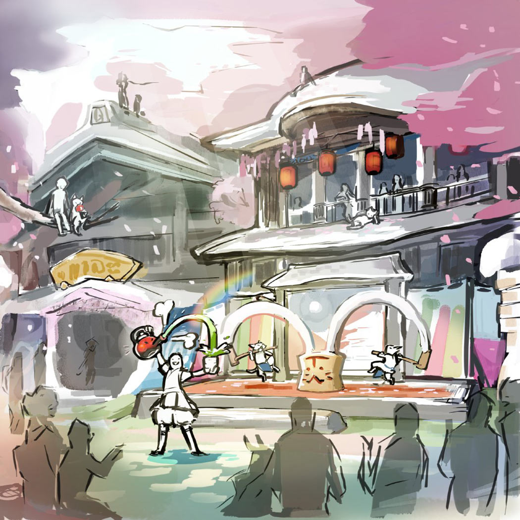 Kamura Tea Shop Art from Monster Hunter Rise