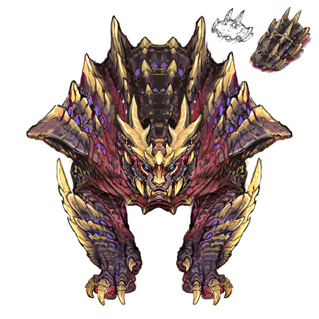 Magnamalo Front Concept Art from Monster Hunter Rise