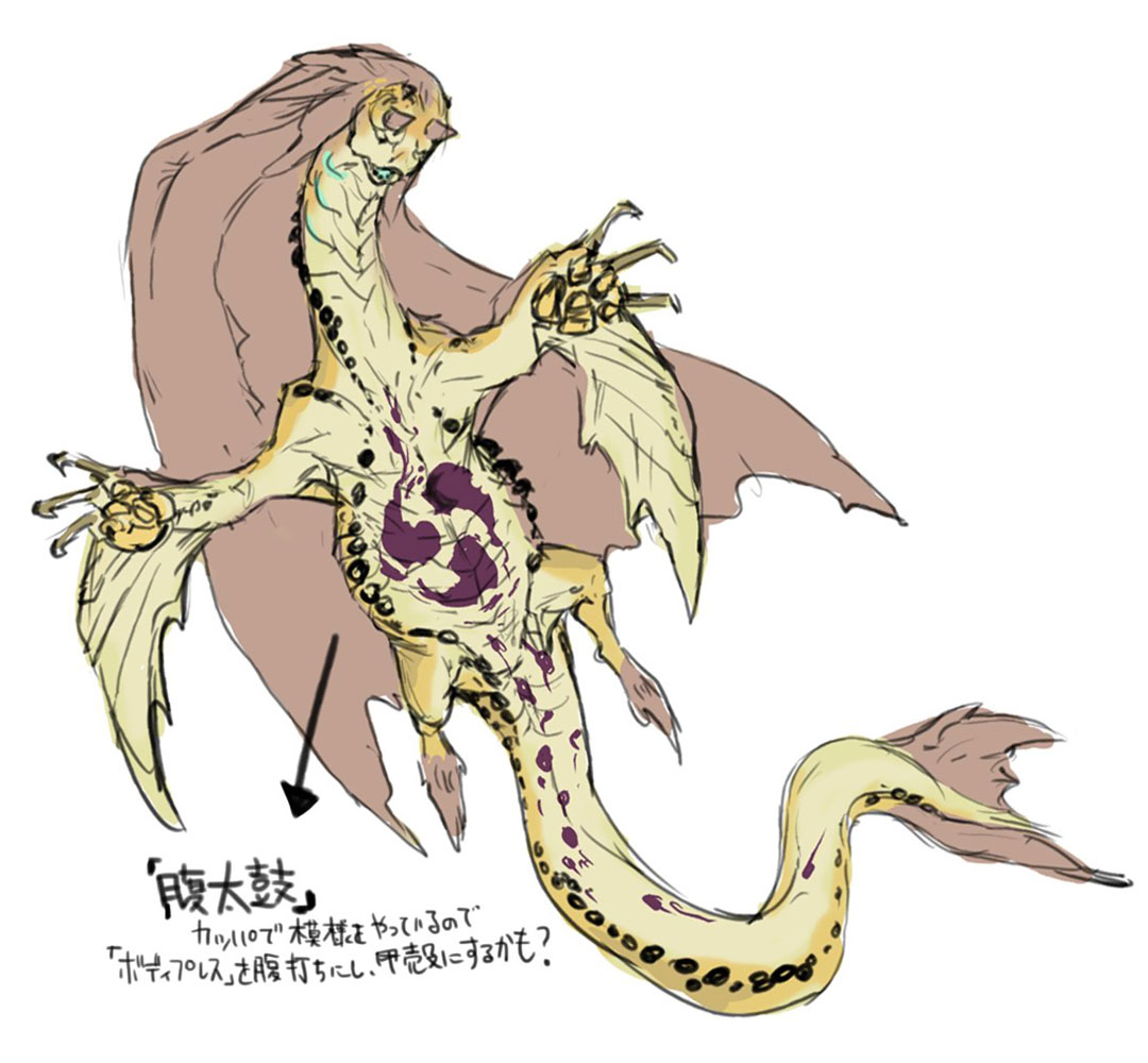 Somnacanth Belly Concept Art from Monster Hunter Rise