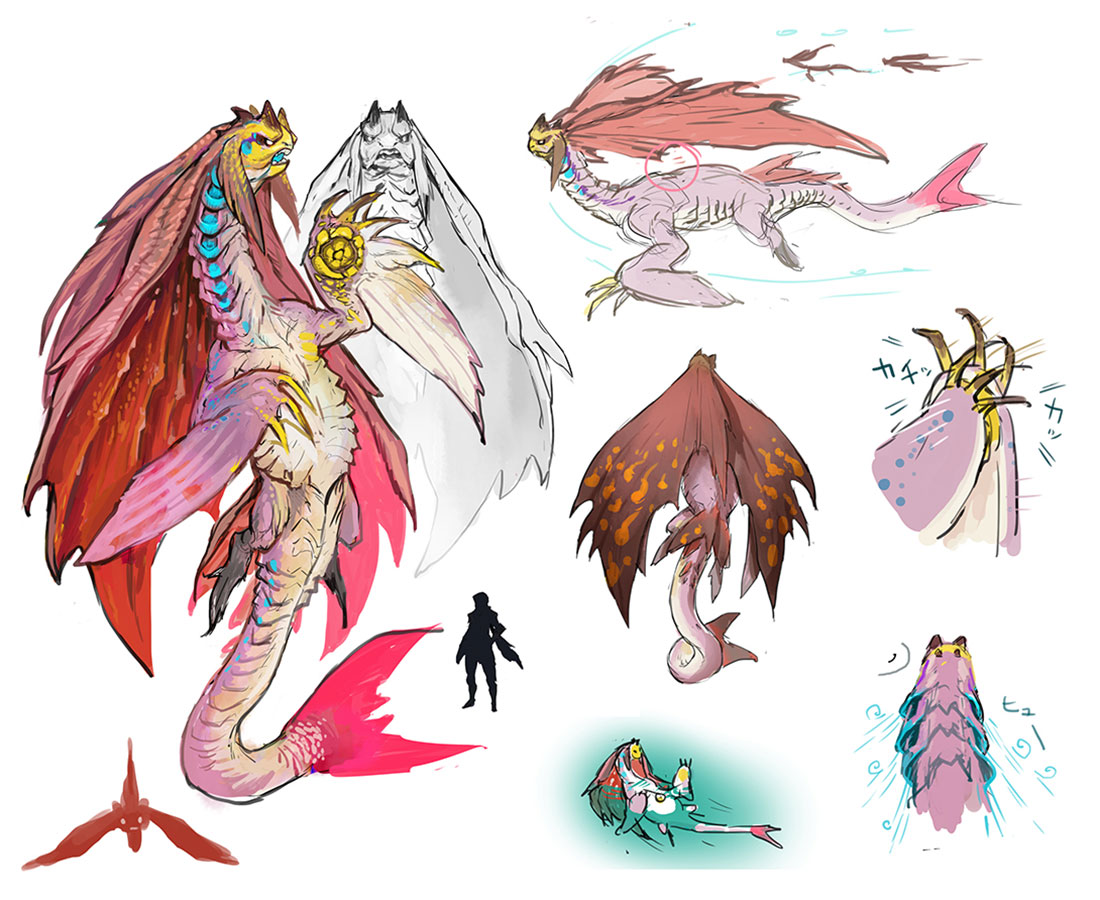 Somnacanth Early Design from Monster Hunter Rise