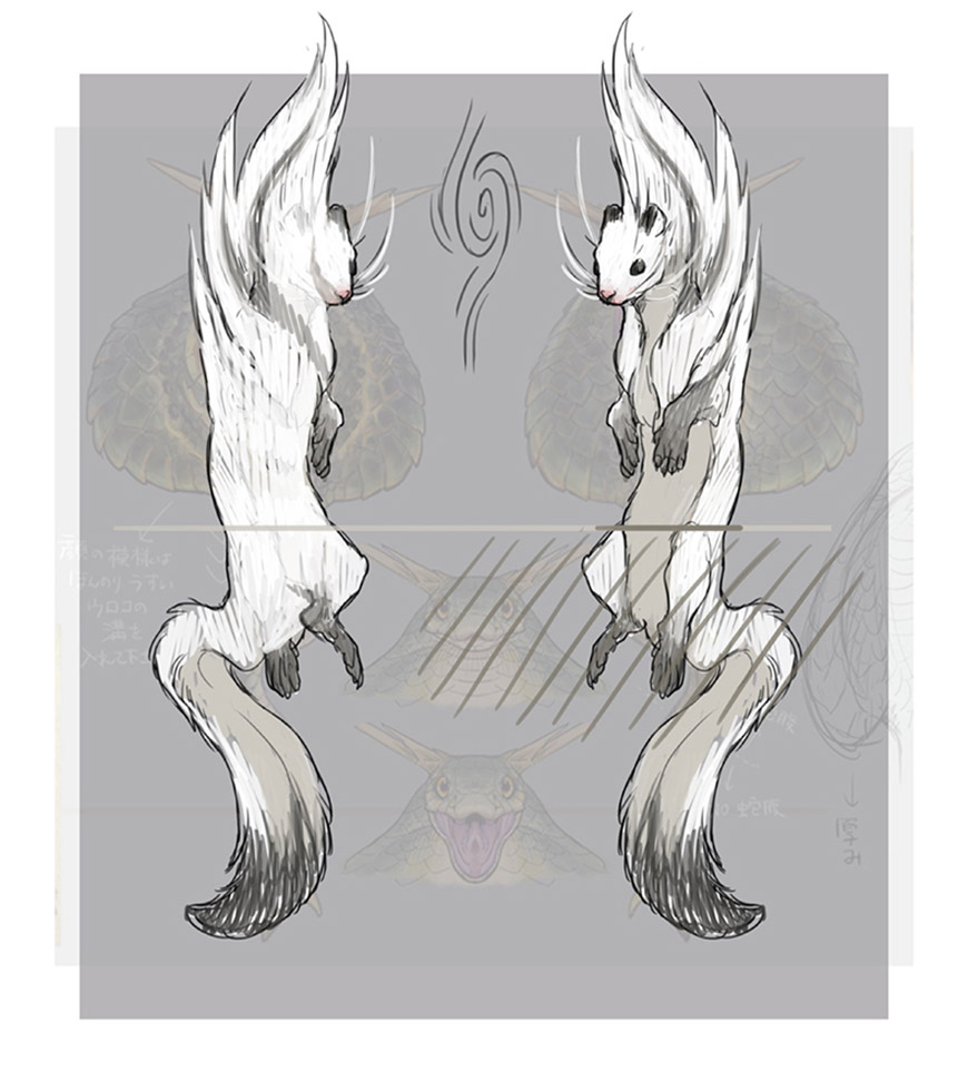Stinkmink Early Concept Art from Monster Hunter Rise