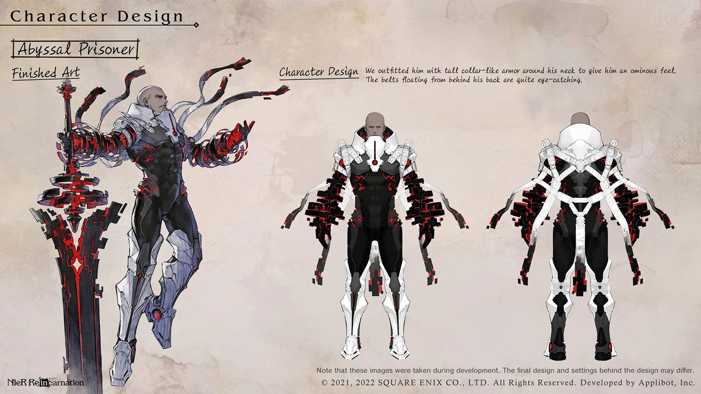063y, Abyssal Prisoner Concept Art from NieR Reincarnation