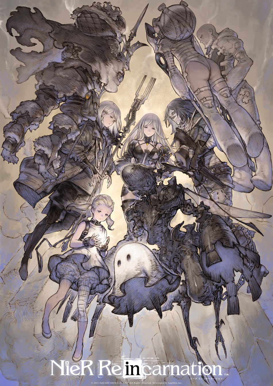 10 Million Downloads Illustration by Kimihiko Fujisaka from NieR Reincarnation