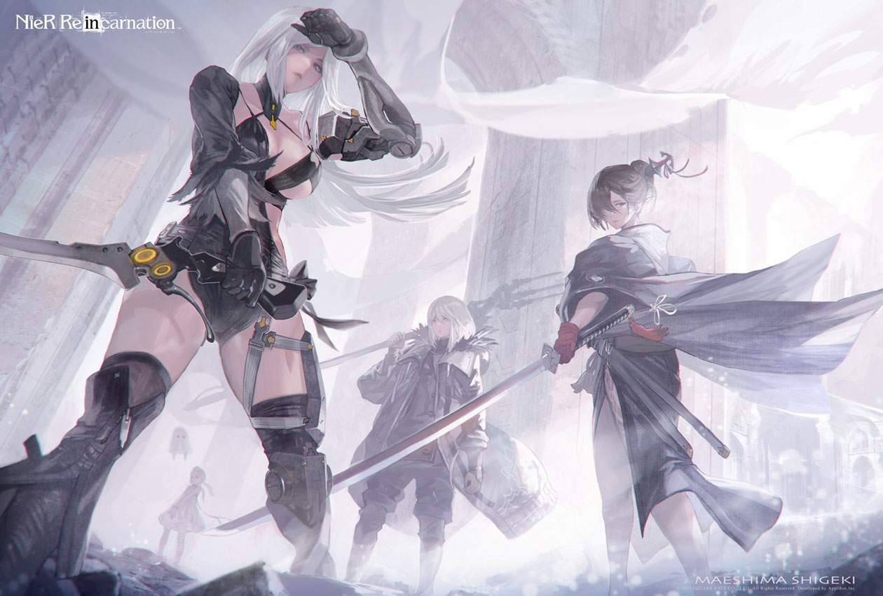 10 Million Downloads Illustration by Maeshima Shigeki from NieR Reincarnation