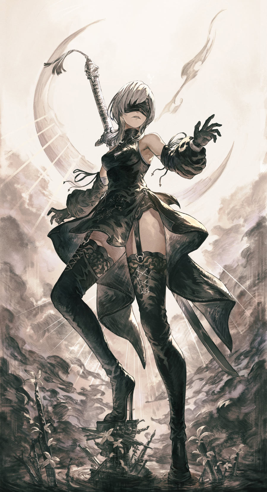 10H Illustration by TakuG from NieR Reincarnation