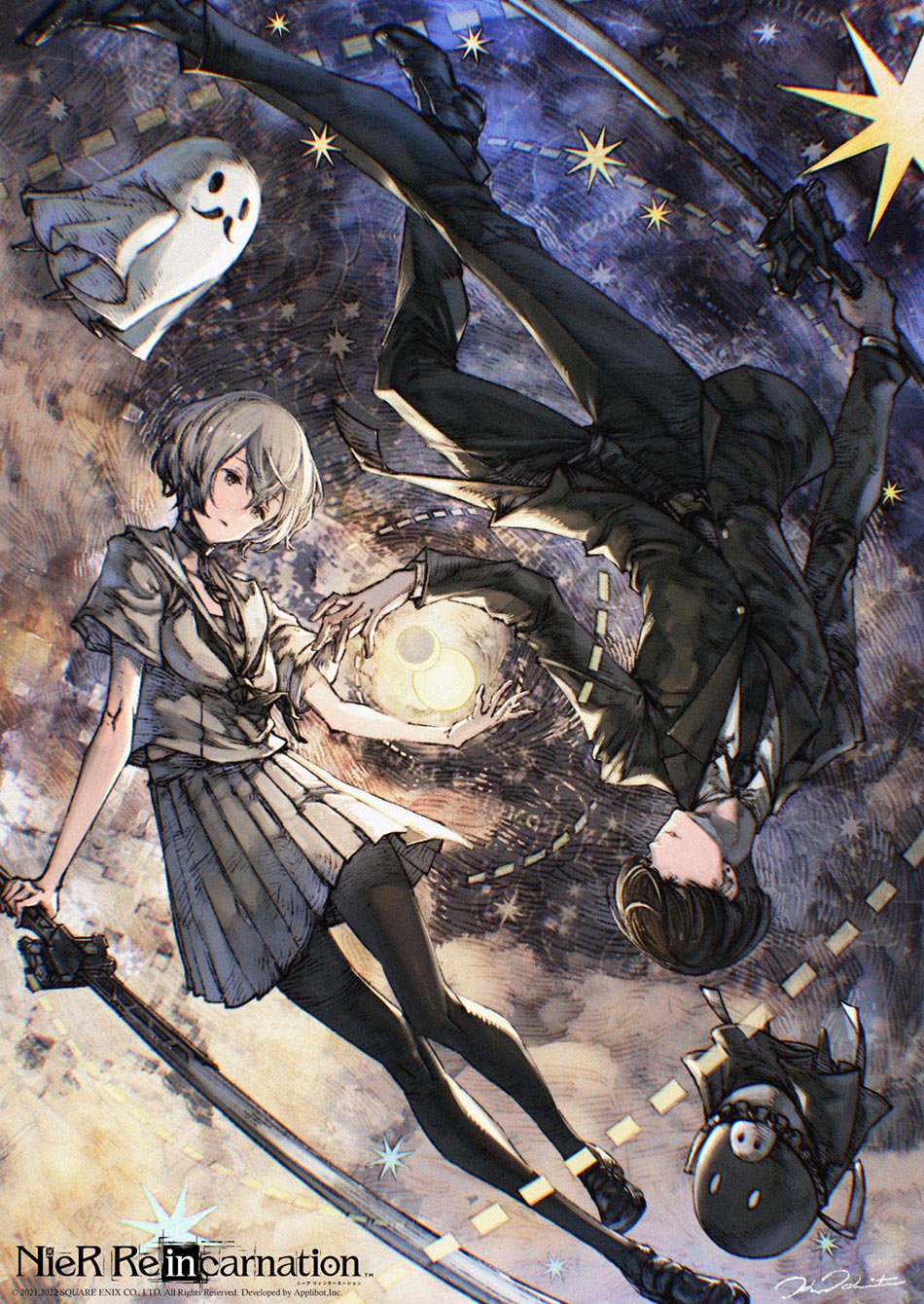 1st Anniversary Illustration by Kazama Raita from NieR Reincarnation