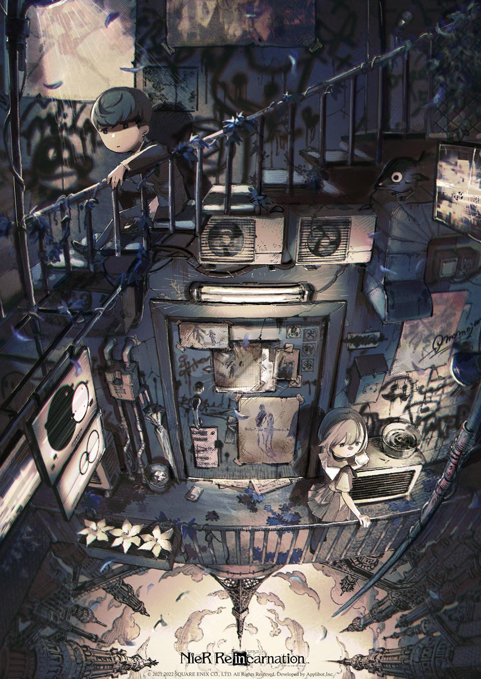 1st Anniversary Illustration by Momojiru from NieR Reincarnation