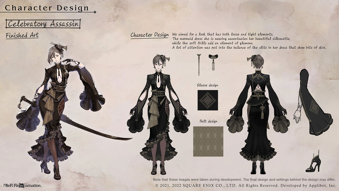 Akeha, Celebratory Assassin Concept Art from NieR Reincarnation