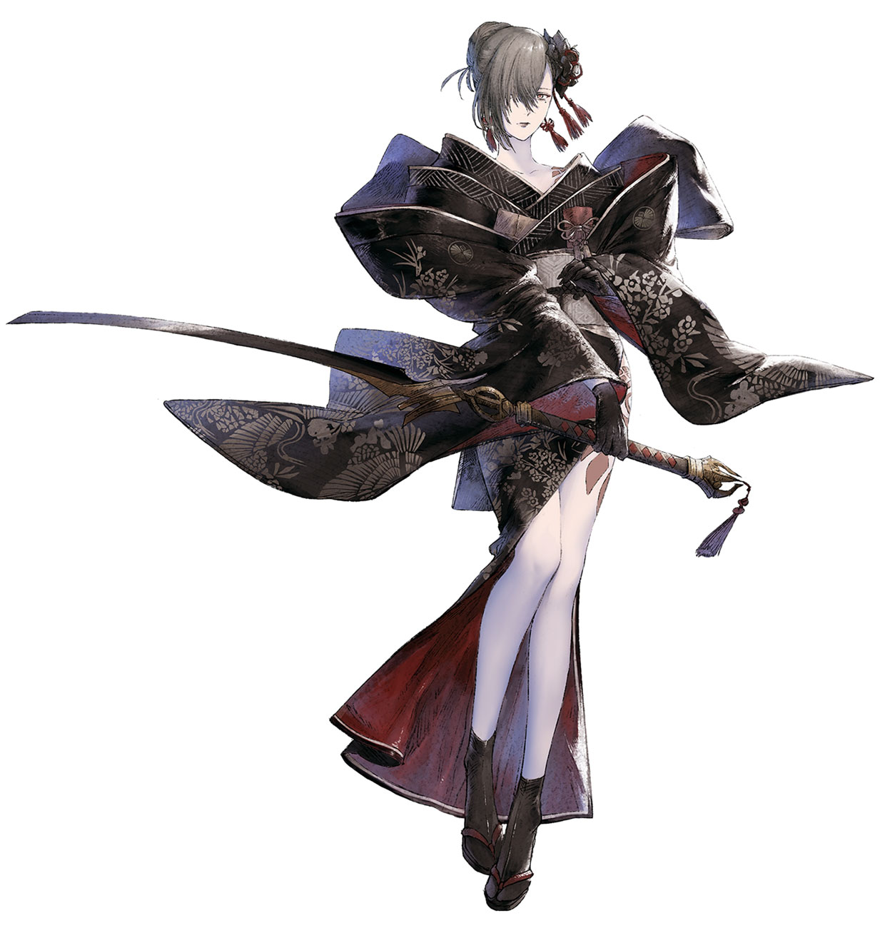 Akeha, Frozen-Heart Swordmaster Art from NieR Reincarnation