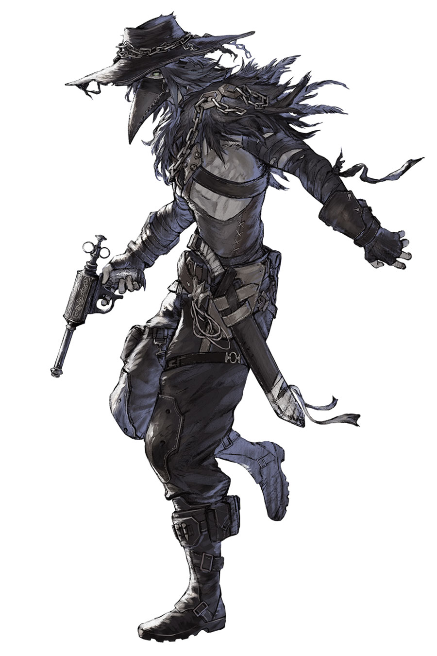Dimos, Bloodless Gunman Art from NieR Reincarnation