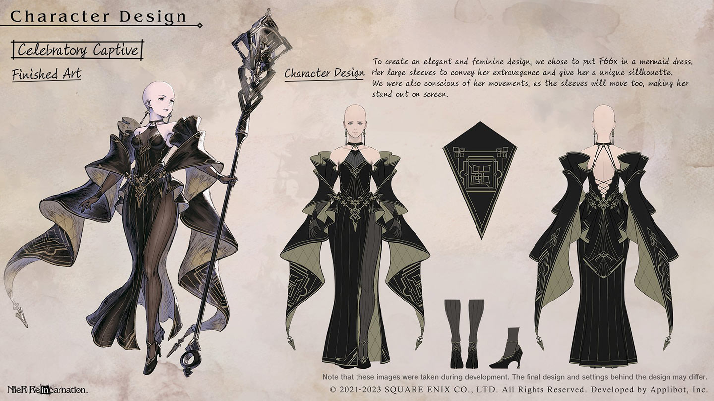 F66x, Celebratory Captive Concept Art from NieR Reincarnation
