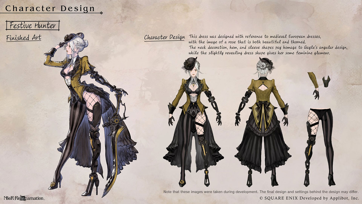 Gayle, Festive Hunter Concept Art from NieR Reincarnation