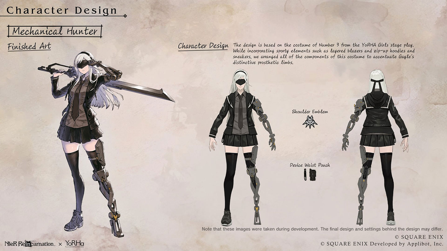 Gayle, Mechanical Hunter Concept Art from NieR Reincarnation