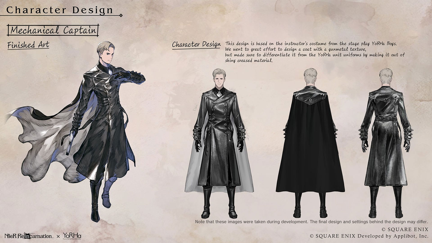 Griff, Mechanical Captain Concept Art from NieR Reincarnation
