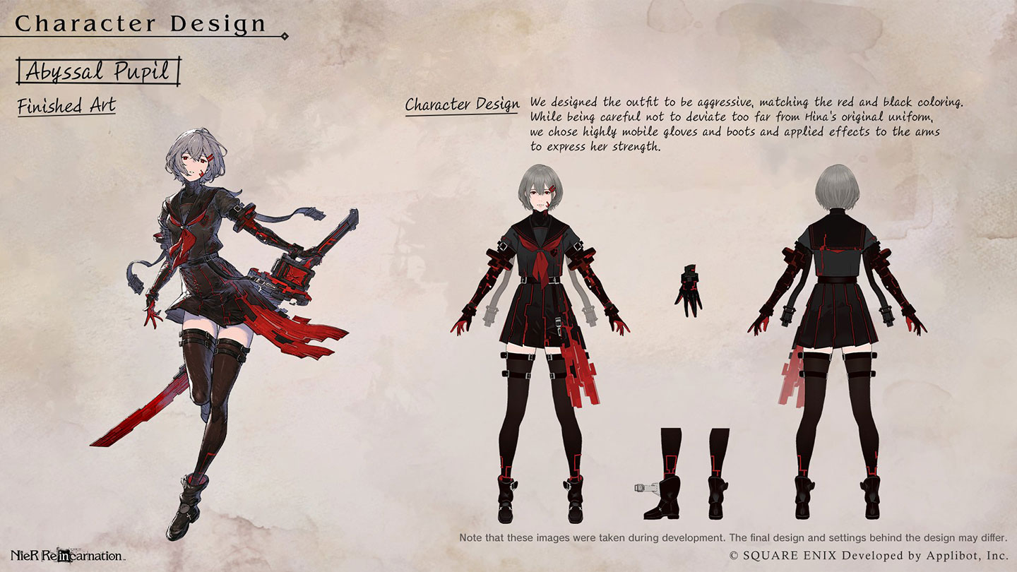 Hina, Abyssal Pupil Concept Art from NieR Reincarnation