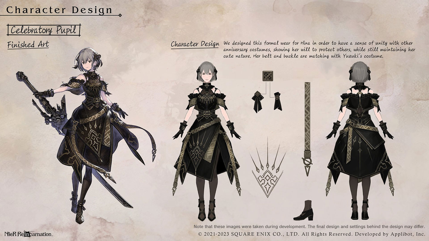 Hina, Celebratory Pupil Concept Art from NieR Reincarnation