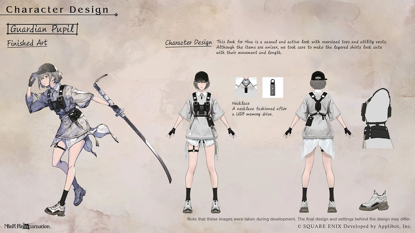 Hina, Guardian Pupil Concept Art from NieR Reincarnation