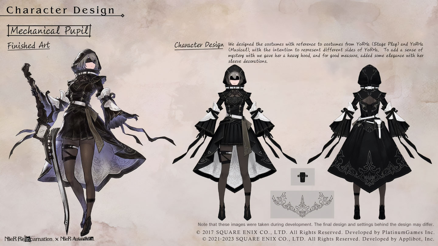 Hina, Mechanical Pupil Concept Art from NieR Reincarnation
