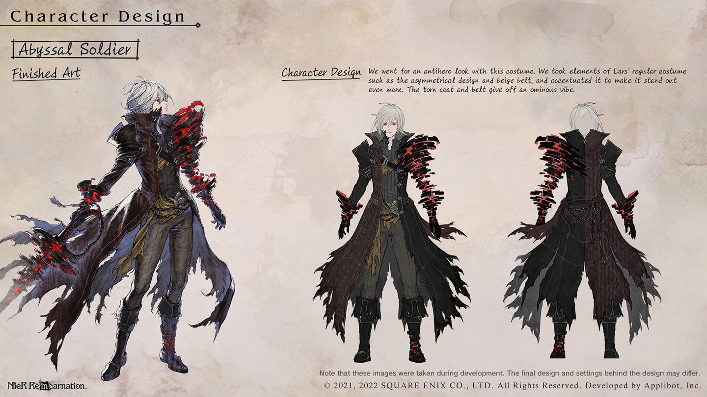 Lars, Abyssal Soldier Concept Art from NieR Reincarnation