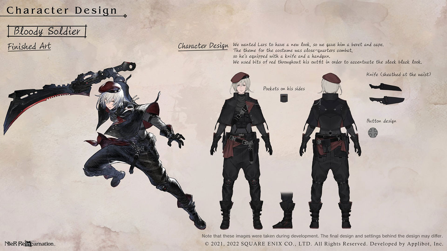 Lars, Bloody Soldier Concept Art from NieR Reincarnation
