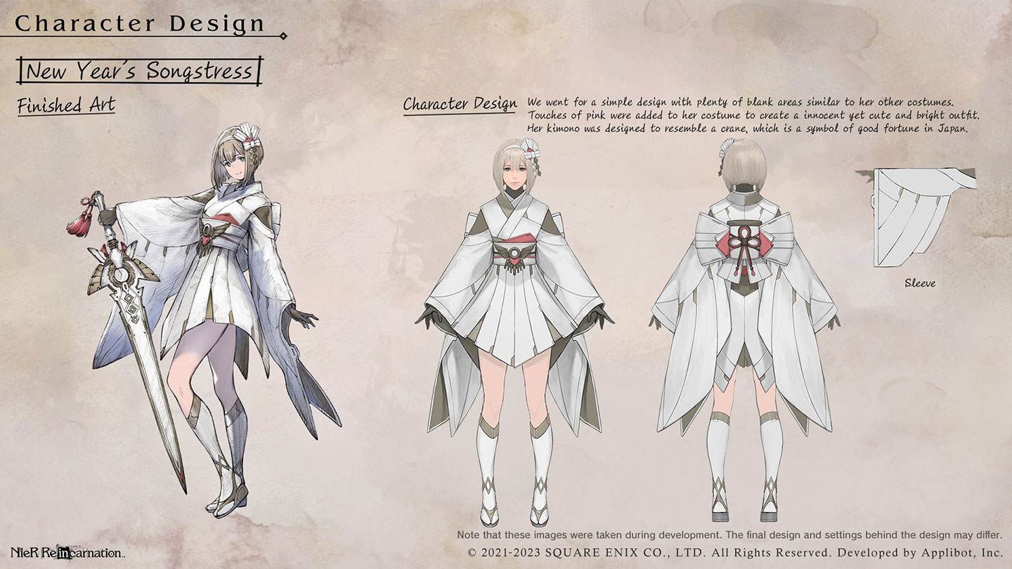 Marie, New Year's Songstress Concept Art from NieR Reincarnation