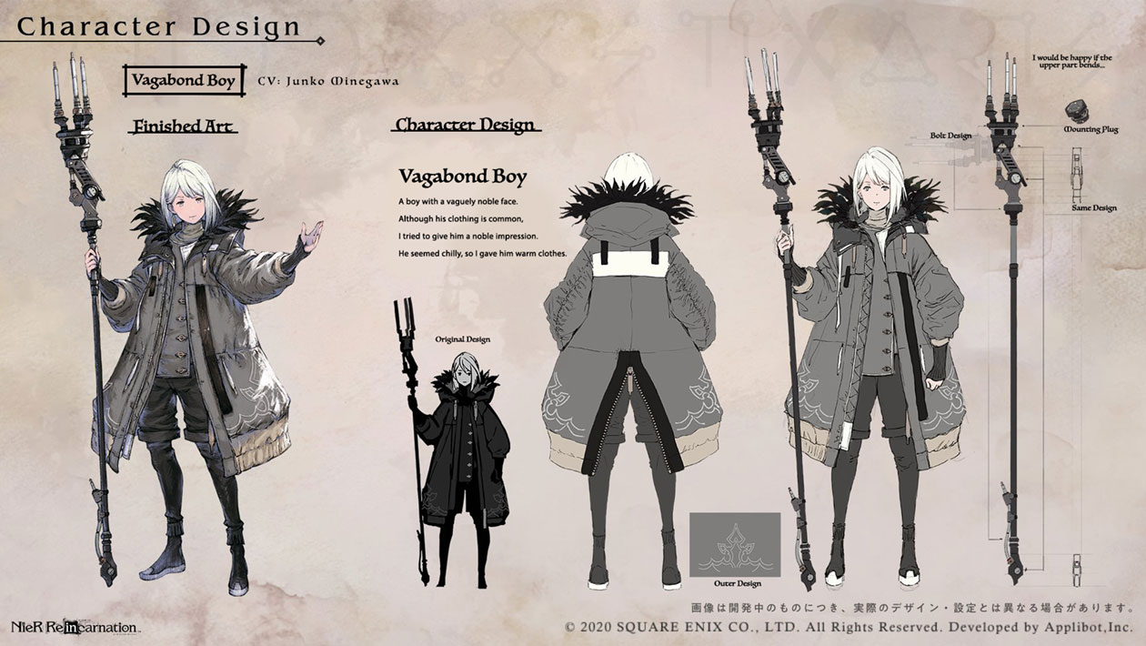 Rion Concept Art from NieR Reincarnation