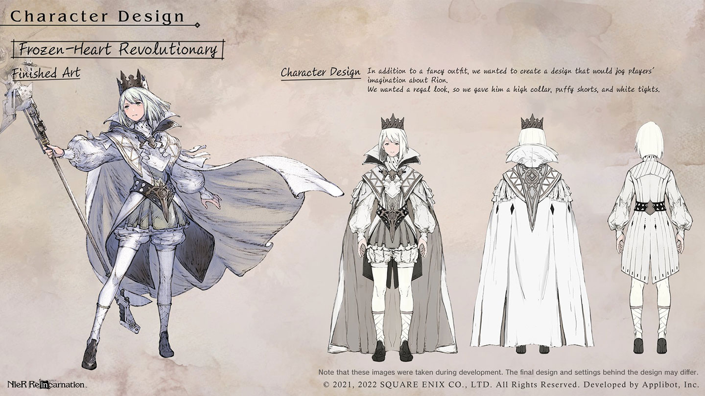 Rion, Frozen-Heart Revolutionary Concept Art from NieR Reincarnation
