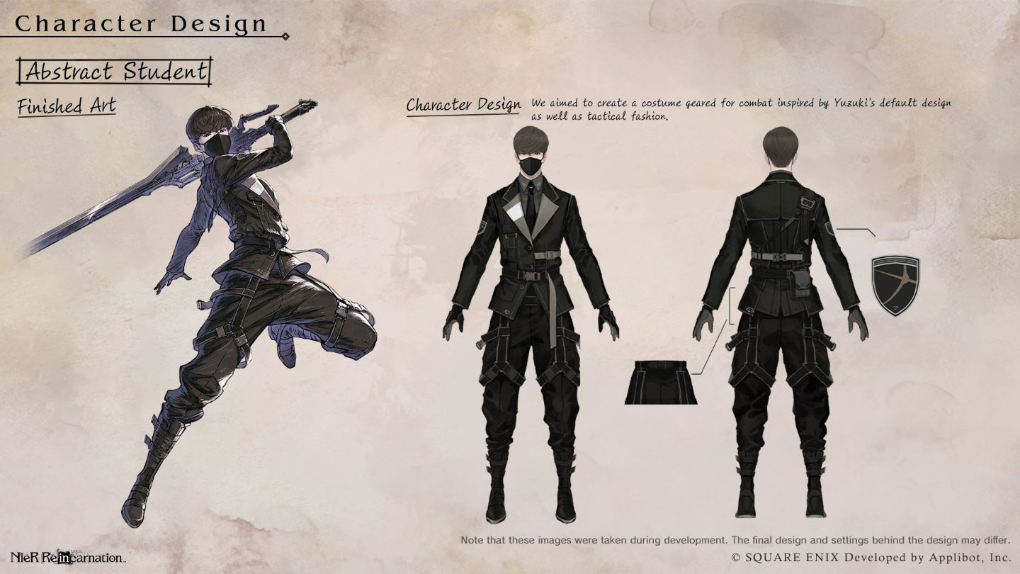 Yuzuki, Abstract Student Concept Art from NieR Reincarnation