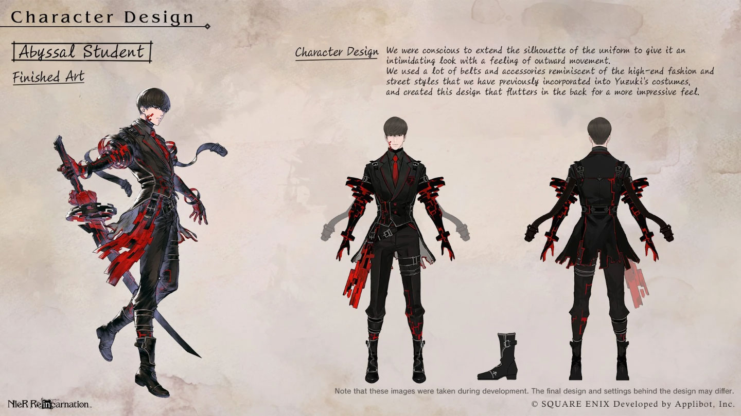 Yuzuki, Abyssal Student Concept Art from NieR Reincarnation