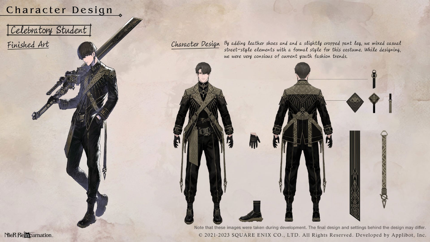 Yuzuki, Celebratory Student Concept Art from NieR Reincarnation