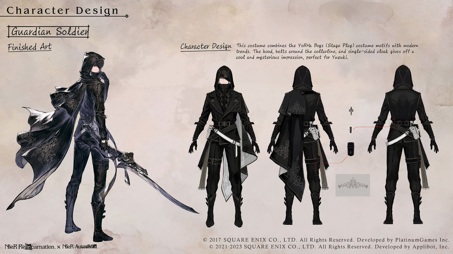 Yuzuki, Mechanical Soldier Concept Art from NieR Reincarnation