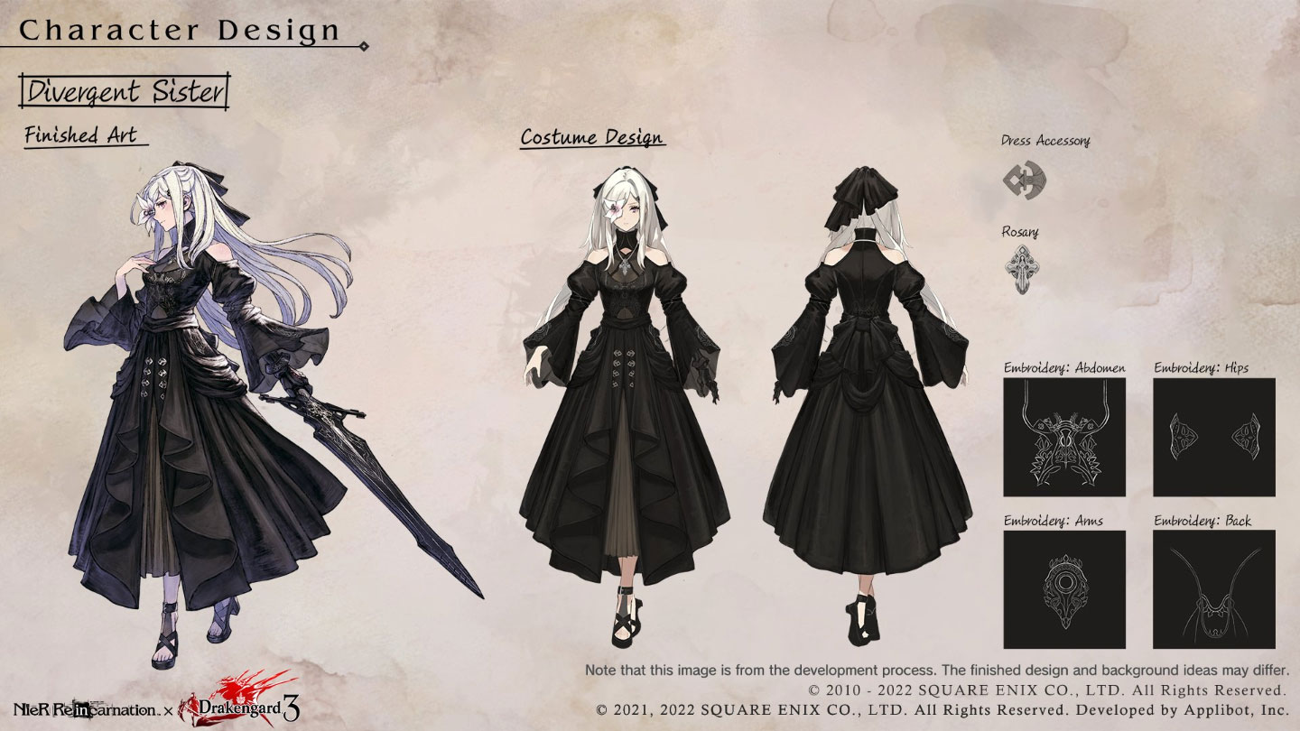 Zero Concept Art from NieR Reincarnation