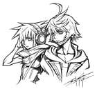 Neku and Rindo Sketch by Nomura