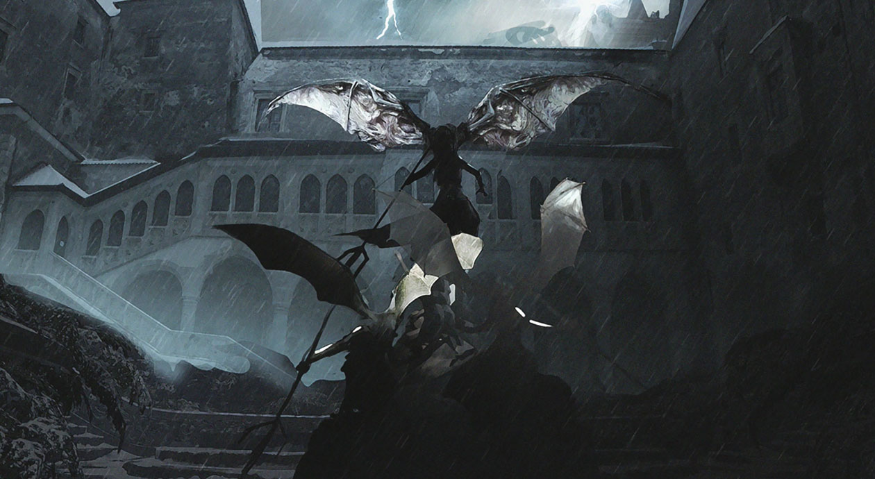 Castle Dimitrescu Flying Enemies Art from Resident Evil Village