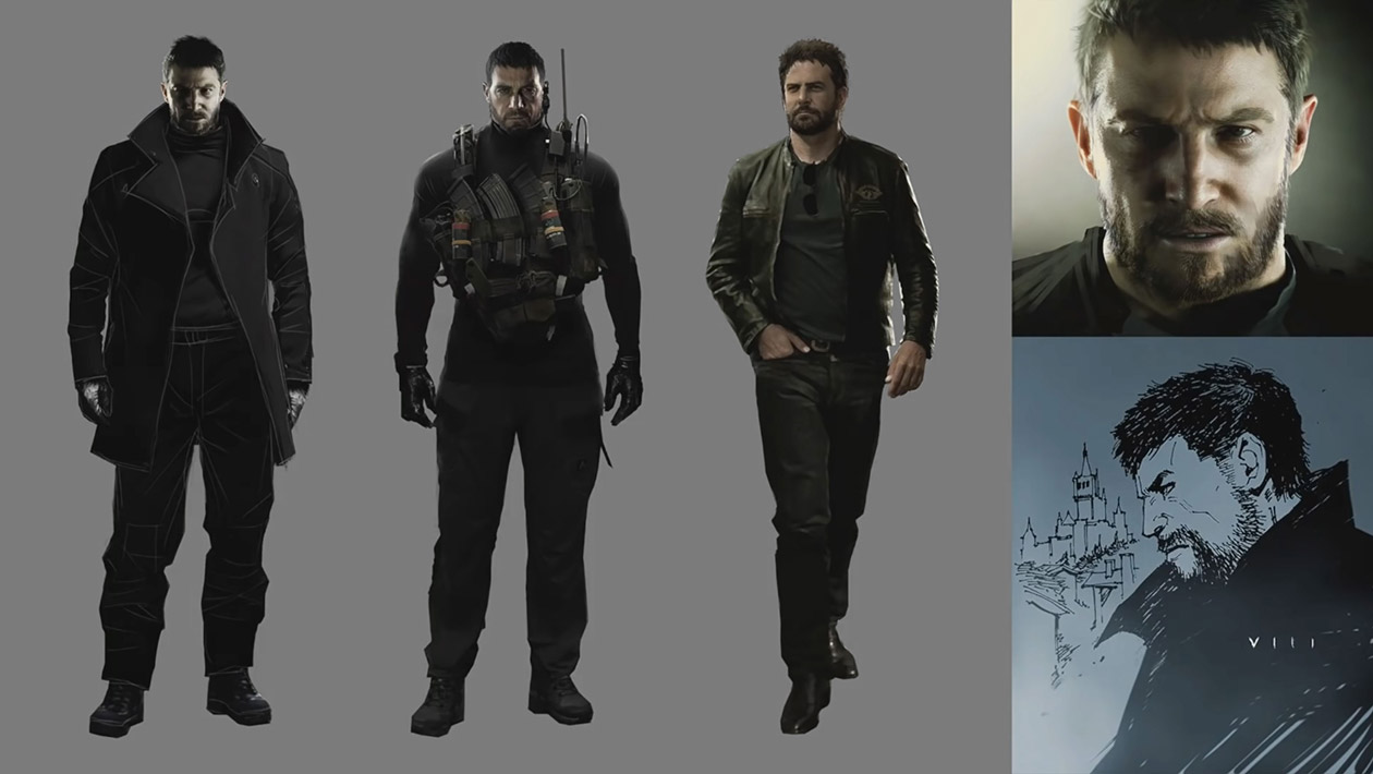 Chris Redfield Concept Art from Resident Evil Village