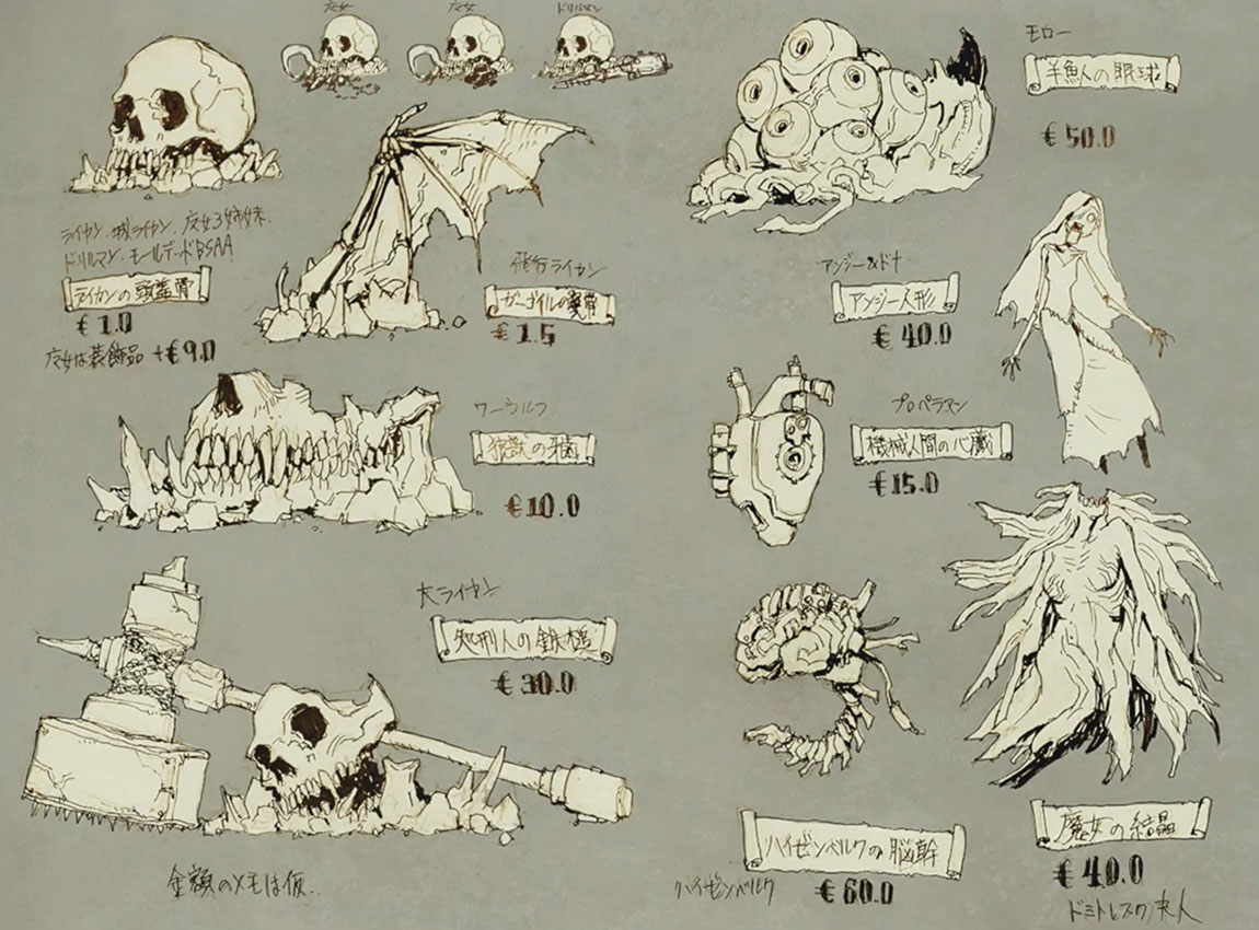 Enemy Remains Sketches from Resident Evil Village