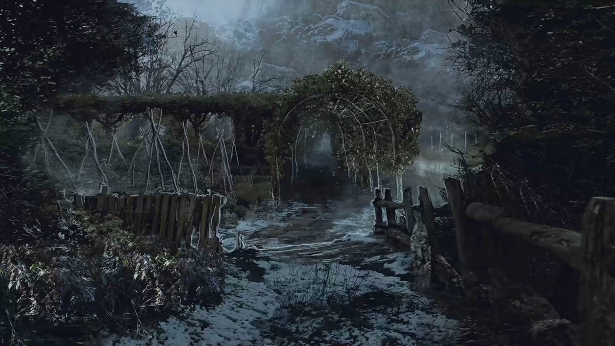 House Beneviento Garden Art from Resident Evil Village