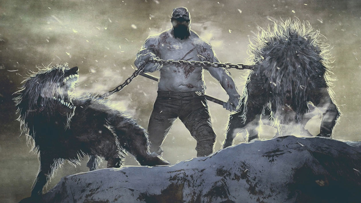 Large Lycan and V&acirc;rcolac Art from Resident Evil Village