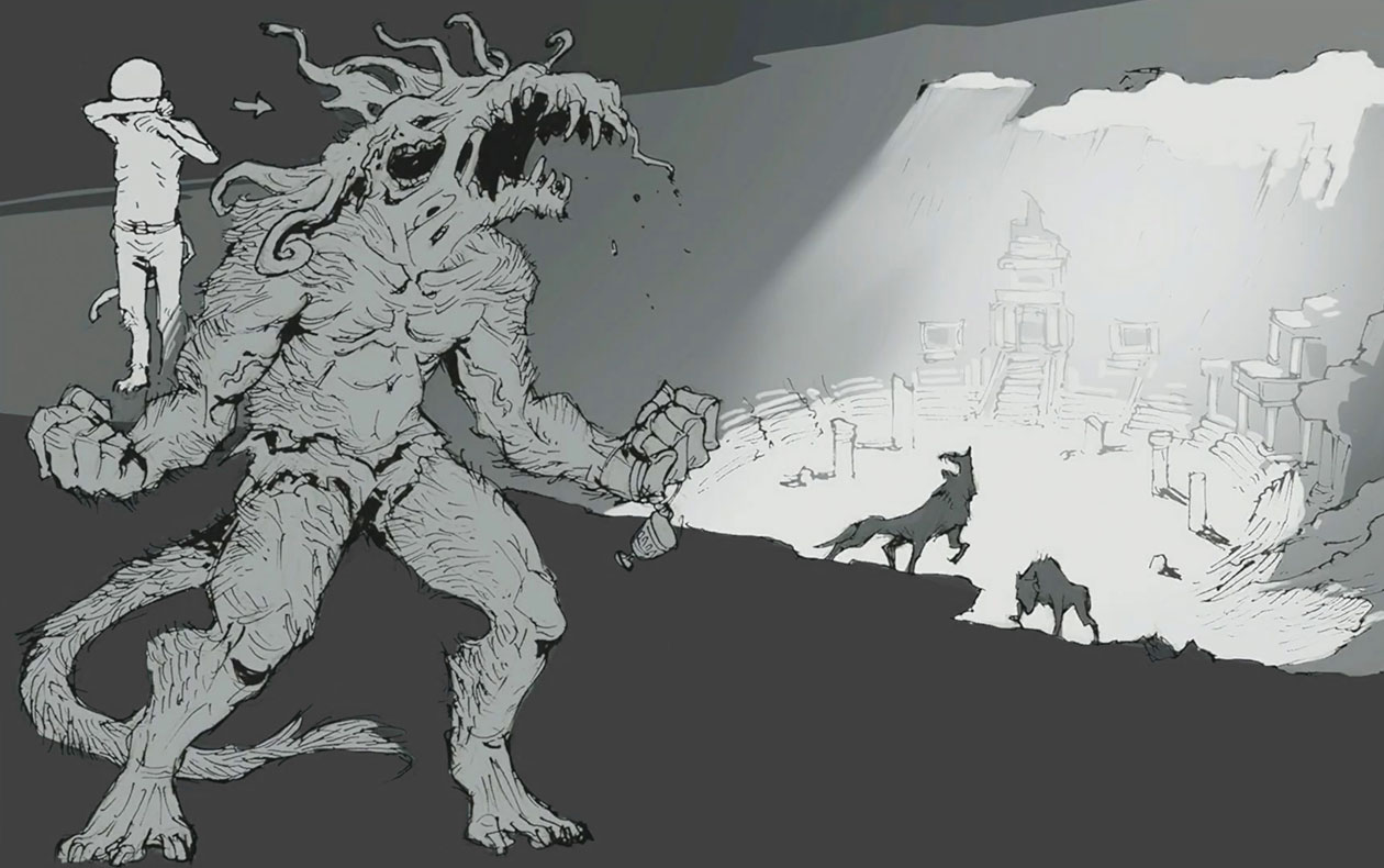 Wolf Men Concept Art from Resident Evil Village