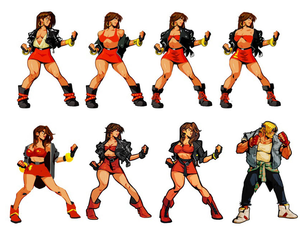 Blaze Character Sheet Art from Streets of Rage 4