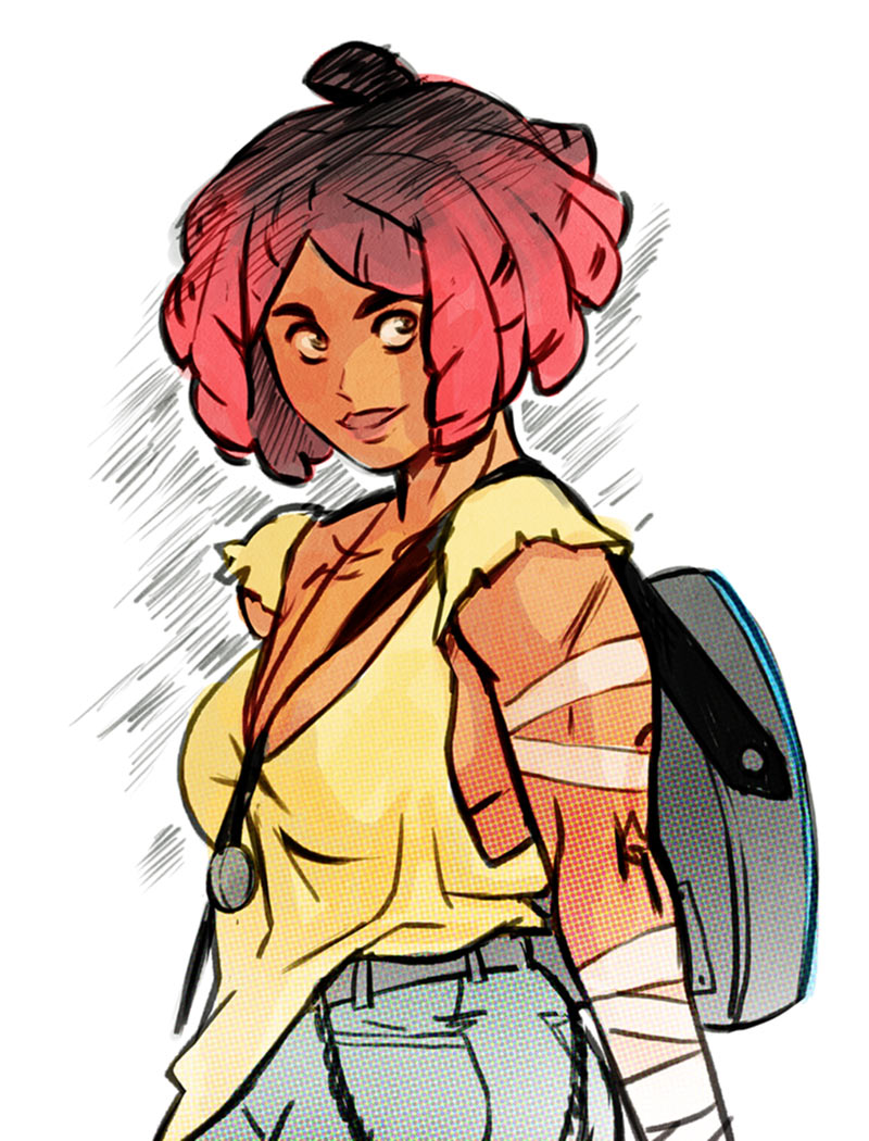 Cherry Concept Art from Streets of Rage 4