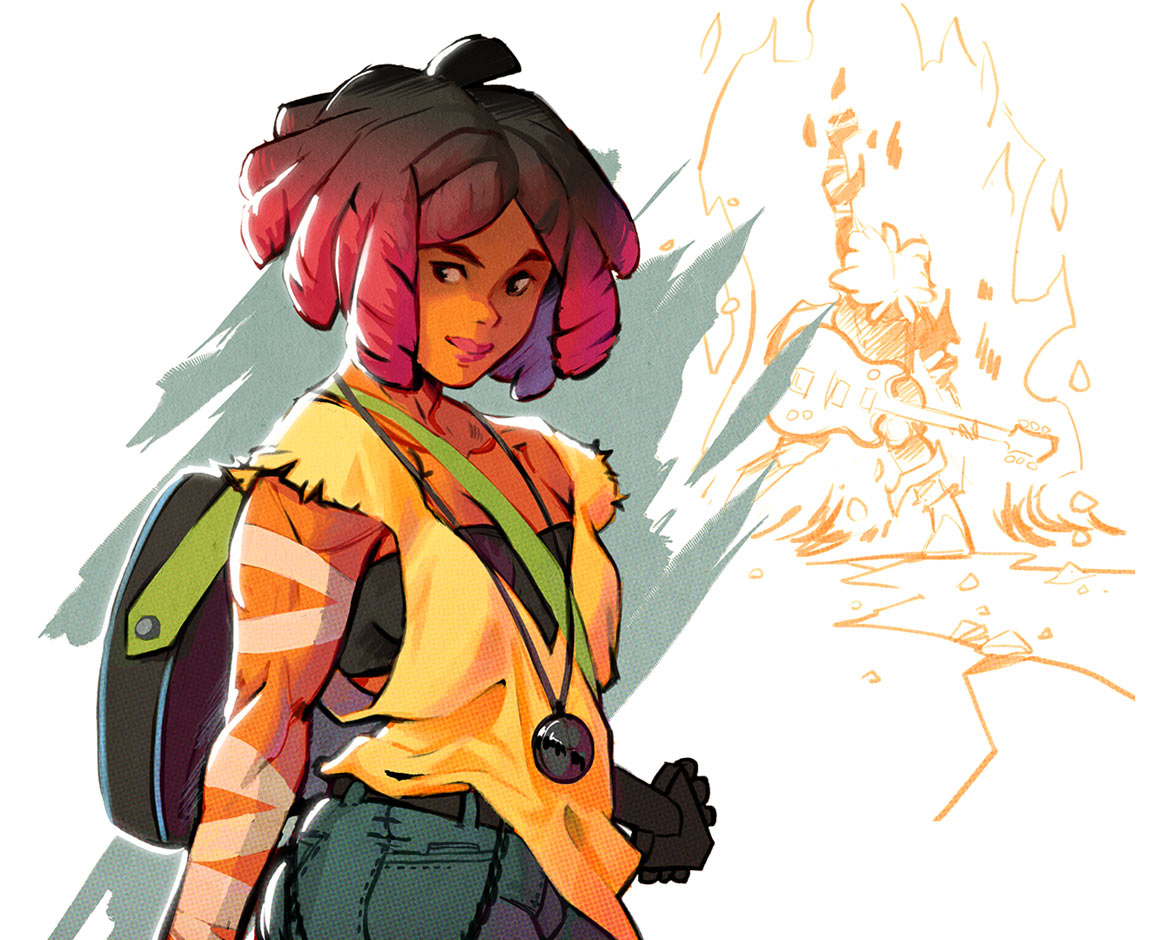 Cherry Hunter Art from Streets of Rage 4