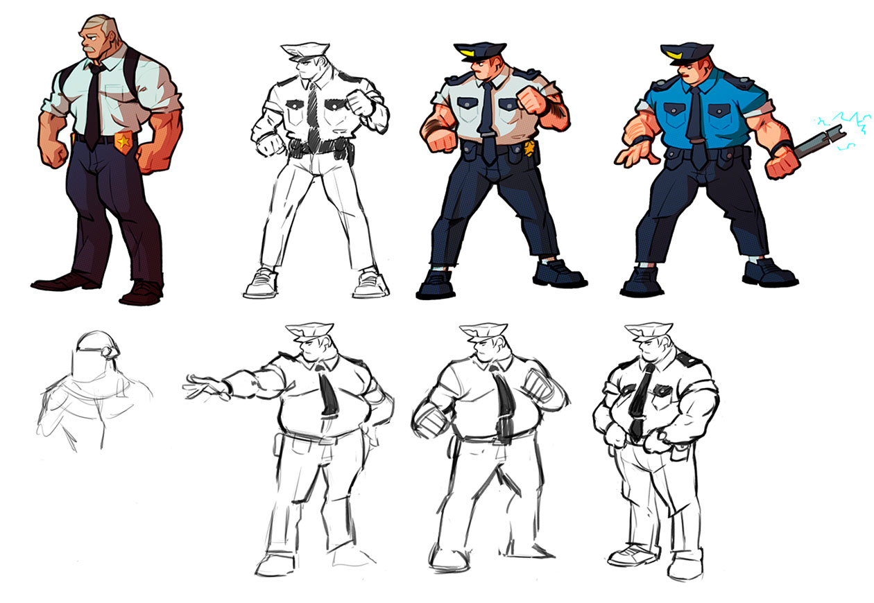 Police Enemies Art from Streets of Rage 4