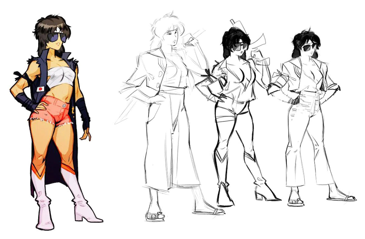 Unused Female Enemy Art from Streets of Rage 4