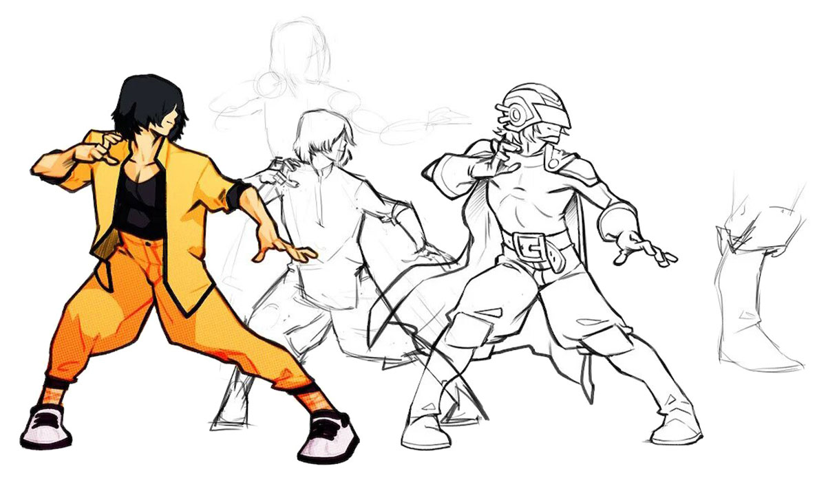Unused Male Character Concept Art from Streets of Rage 4