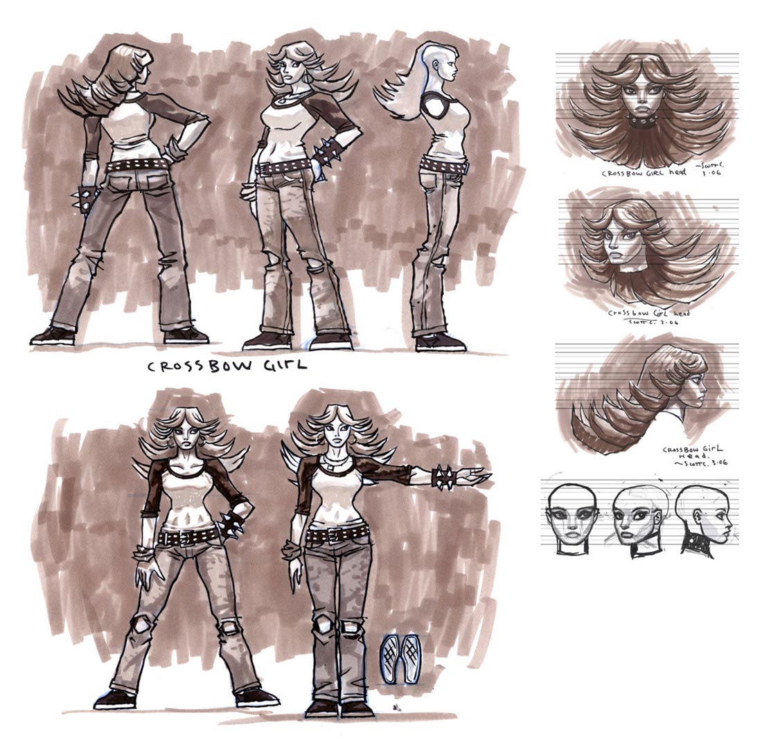 Crossbow Girl Art from Br&uuml;tal Legend