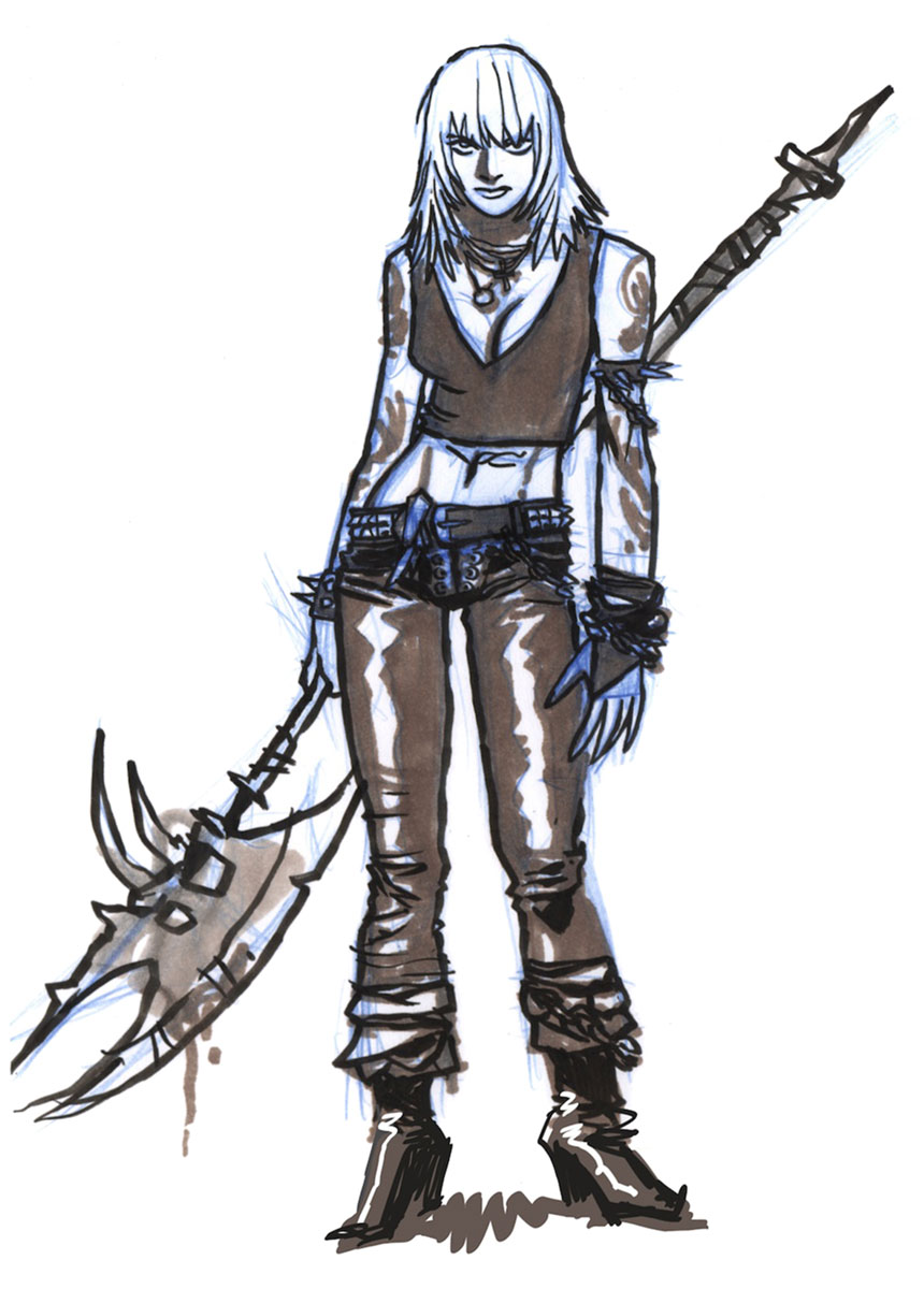 Lita Halford Sketch from Br&uuml;tal Legend