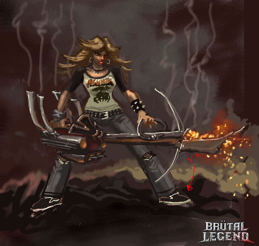 Razor Girl Art from Br&uuml;tal Legend