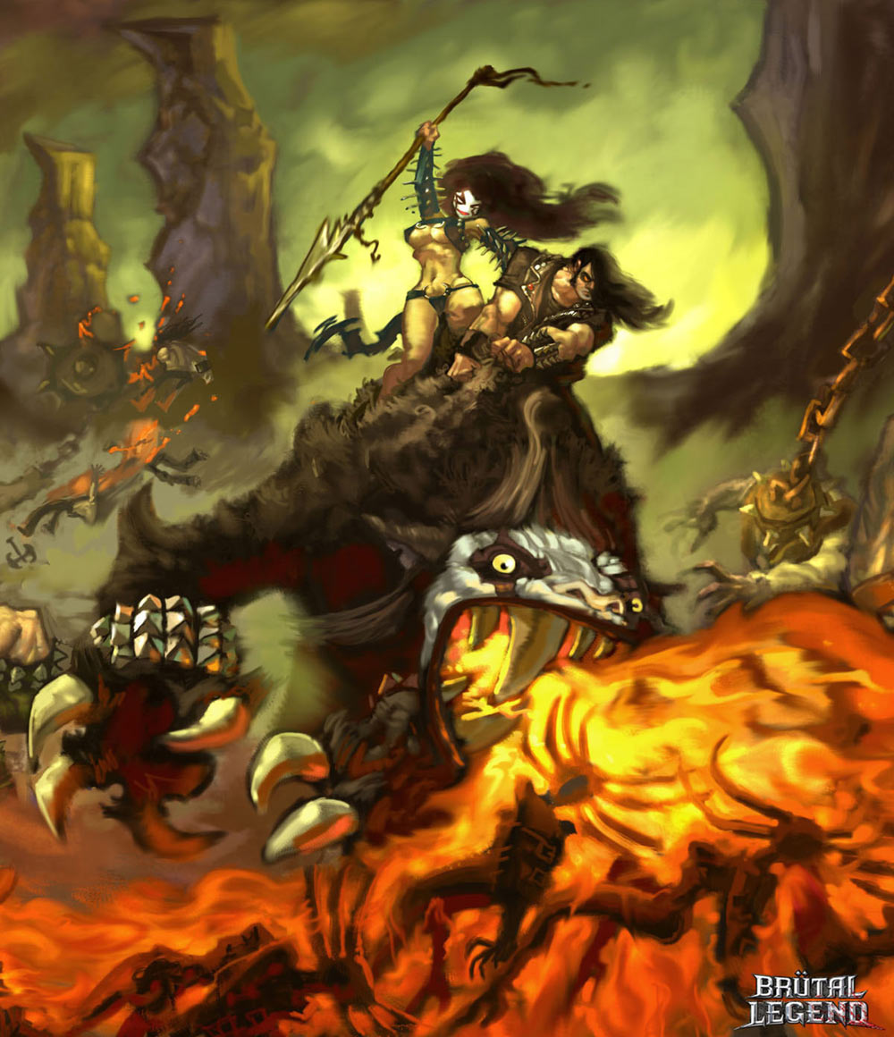 Zaulia and Eddie Art from Br&uuml;tal Legend