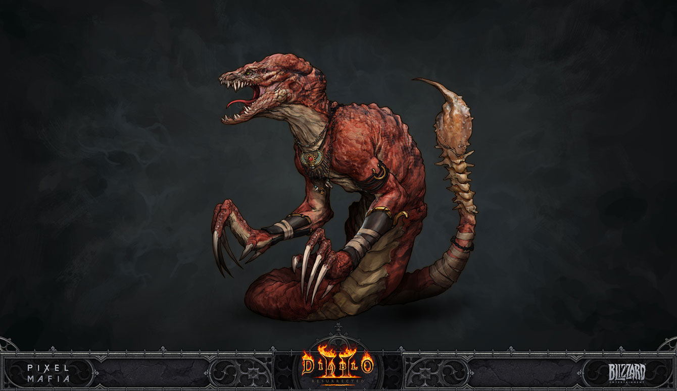 Claw Viper Concept Art from Diablo II: Resurrected